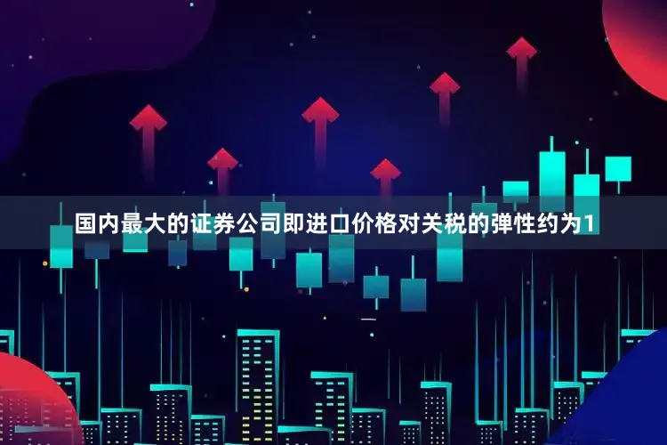 国内最大的证券公司即进口价格对关税的弹性约为1