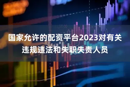 国家允许的配资平台2023对有关违规违法和失职失责人员